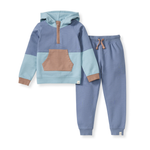 Load image into Gallery viewer, Color Blocked Toddler Sweatshirt Set