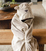 Load image into Gallery viewer, Organic Cotton Toddler Hooded Bear Towel