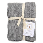 Load image into Gallery viewer, Cable Knit Stroller Blanket