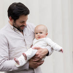 Load image into Gallery viewer, Quilted Bee Organic Wrap Front Baby Jumpsuit