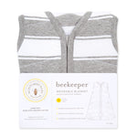 Load image into Gallery viewer, Rugby Peace Stripe Organic Beekeeper™ Wearable Baby Blanket