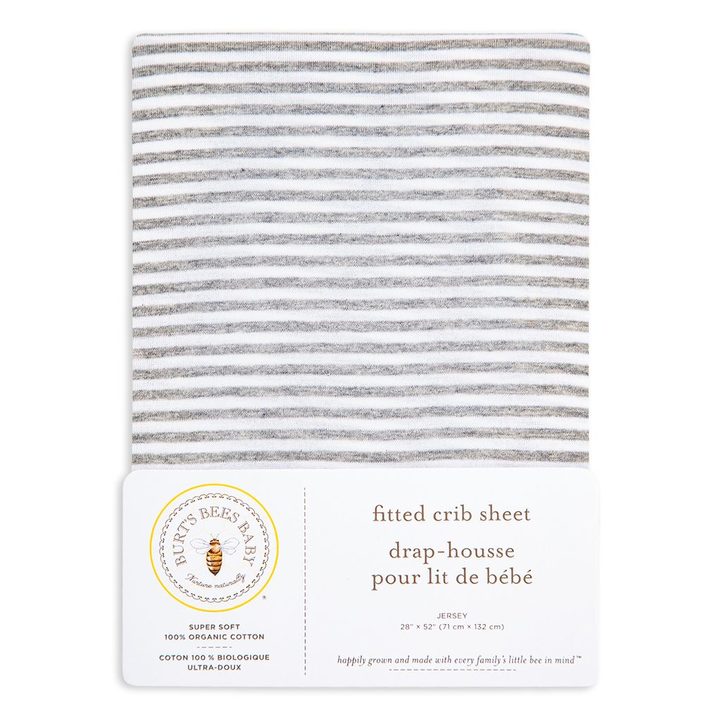 Bee Essentials Stripe Crib Sheet