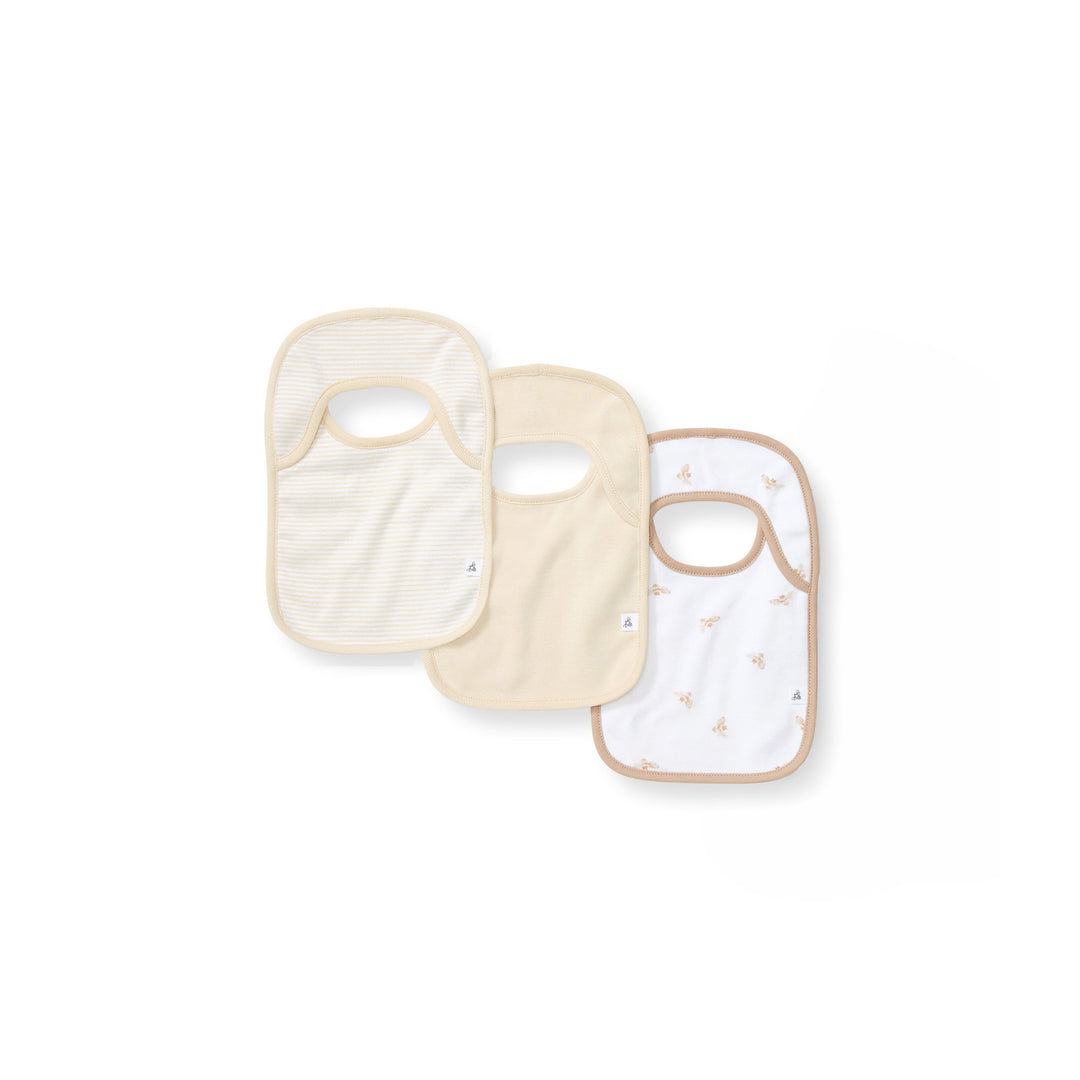 Golden Bee Organic Cotton Bibs Pack of 3