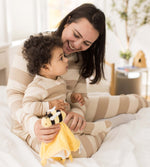 Load image into Gallery viewer, Mommy &amp; Me Rugby Stripe Organic Cotton Sleep &amp; Play - Oat
