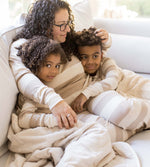 Load image into Gallery viewer, Mommy &amp; Me Rugby Stripe Organic Cotton Sleep &amp; Play - Oat
