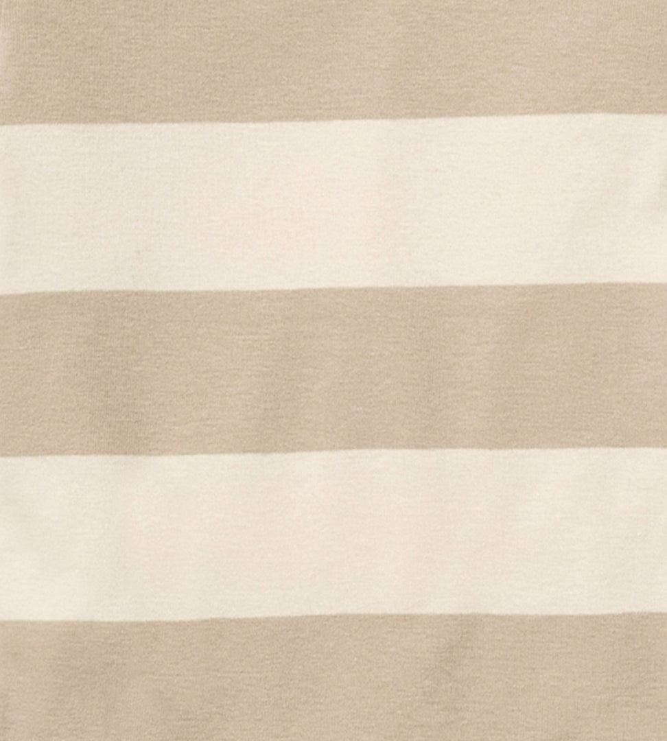 Mommy & Me Rugby Stripe Organic Cotton Sleep & Play - Oat