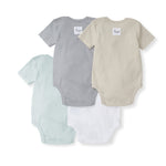 Load image into Gallery viewer, Quarry Solid Organic Cotton Short Sleeve Baby Bodysuit Pack of 4