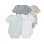 Load image into Gallery viewer, Quarry Solid Organic Cotton Short Sleeve Baby Bodysuit Pack of 4