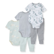 Quarry Organic Short Sleeve Bodysuit & Pant Pack of 5
