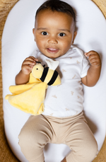Load image into Gallery viewer, Golden Bee Bodysuit &amp; Ribbed Pant Set
