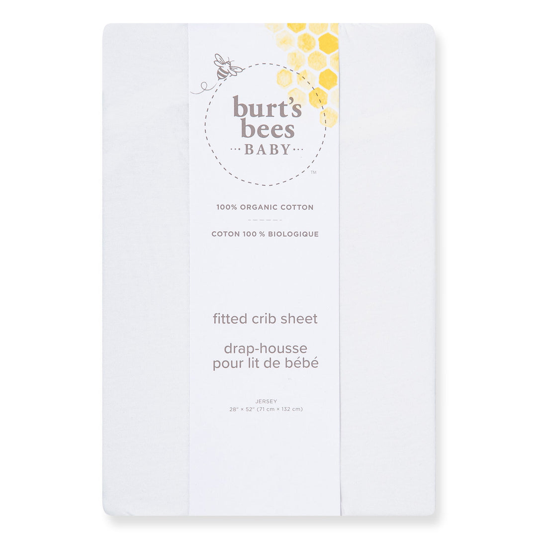 Solid Organic Cotton Fitted Crib Sheet - Cloud