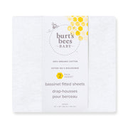 Solid Organic Cotton BEESNUG® Fitted Bassinet Sheet 2 Pack