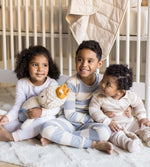 Load image into Gallery viewer, Rugby Stripe Organic Cotton Sleep &amp; Play - Quarry
