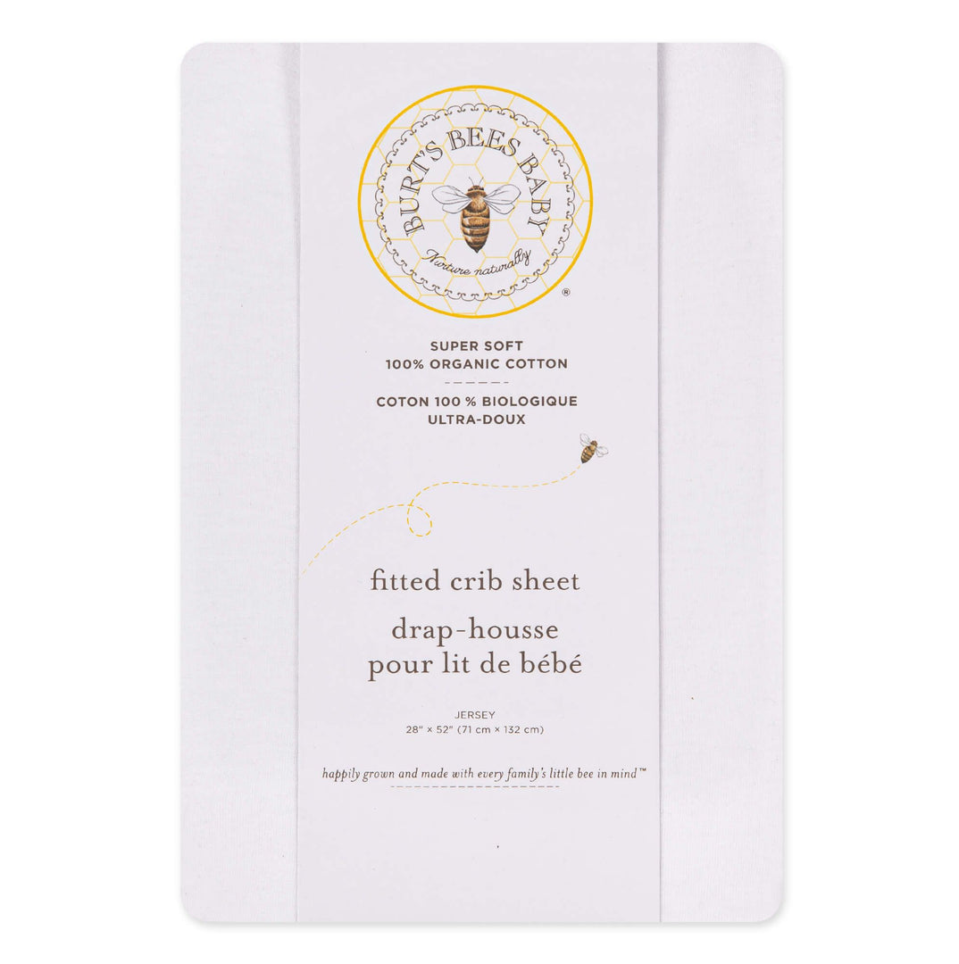 Solid Organic Cotton Fitted Crib Sheet - Cloud