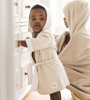 Organic Cotton Knit Terry Hooded Robe