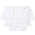 Load image into Gallery viewer, Bee Essentials Organic Long Sleeve Baby Bodysuit 5 Pack
