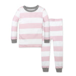 Load image into Gallery viewer, Rugby Stripe Infant Tee &amp; Pant Set - Pink Blossom
