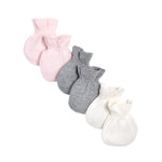 Load image into Gallery viewer, Organic Cotton Baby Mittens 3 Pack - Pink Blossom
