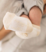 Solid & Stripes Organic Cotton Baby Ankle Socks 6 Pack - Oat