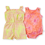Load image into Gallery viewer, 2 Pack Transparent Jungle Romper Set
