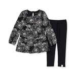 Load image into Gallery viewer, Spiderwebs Organic Girl Shirt and Pants Infant Set
