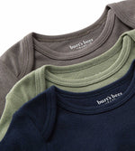 Load image into Gallery viewer, Organic Solid Short Sleeve Bodysuits - Set of 3 - Midnight - 6-9 Months ALT
