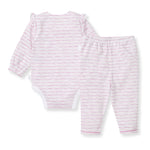 Load image into Gallery viewer, Slub Stripe Bodysuit Set
