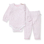 Load image into Gallery viewer, Slub Stripe Bodysuit Set
