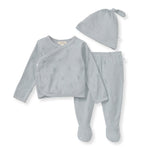Load image into Gallery viewer, Organic Raised Terry Bee Take Me Home 3 Piece Set - Quarry

