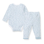 Load image into Gallery viewer, Slub Stripe Bodysuit Set
