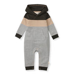 Load image into Gallery viewer, Hooded Color Blocked Jumpsuit
