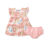 Load image into Gallery viewer, Doors of Santorini Infant Dress &amp; Diaper Cover
