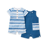 Load image into Gallery viewer, Watercolor Stripe Romper Set 2 Pack
