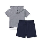 Load image into Gallery viewer, Classic Stripe Hooded Infant Set
