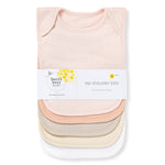 Load image into Gallery viewer, Solid Organic Cotton Baby Bibs 5 Pack - Pink Sand

