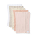 Load image into Gallery viewer, Solid Organic Cotton Burp Cloths 5 Pack - Pink Sand
