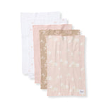 Load image into Gallery viewer, Whimsical Floral Organic Cotton Burp Cloths 5 Pack
