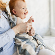 Product Image 1 of Organic Cotton Rugby Stripe Woven Terry Towel - Quarry