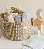 Load image into Gallery viewer, Organic Cotton Woven Terry Solid Washcloths 3 Pack - Quarry
