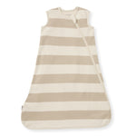 Load image into Gallery viewer, Rugby Stripe Organic Lightweight Beekeeper™ Wearable Baby Blanket - Oat