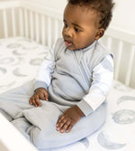 Load image into Gallery viewer, Solid Organic Warmer Beekeeper™ Wearable Baby Blanket - Quarry