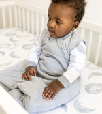 Load image into Gallery viewer, Solid Organic Warmer Beekeeper™ Wearable Baby Blanket - Quarry
