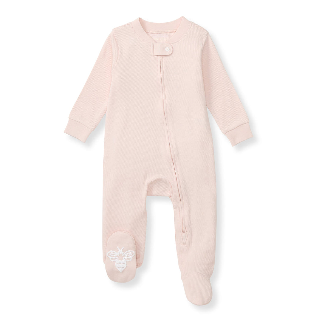 Solid Rib Organic Cotton Sleep & Play - Ranunculus