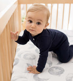 Load image into Gallery viewer, Solid Rib Organic Cotton Sleep &amp; Play - Midnight
