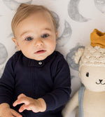 Load image into Gallery viewer, Solid Rib Organic Cotton Sleep &amp; Play - Midnight
