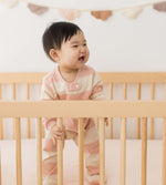 Load image into Gallery viewer, Rugby Stripe Organic Cotton Sleep &amp; Play - Pink Sand
