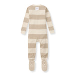 Load image into Gallery viewer, Mommy &amp; Me Rugby Stripe Organic Cotton Sleeper - Oat
