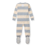 Load image into Gallery viewer, Rugby Stripe Organic Cotton Sleeper - Quarry
