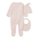 Load image into Gallery viewer, Organic Cotton Jumpsuit, Bib &amp; Hat 3 Piece Set - Ranunculus
