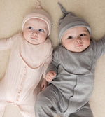 Load image into Gallery viewer, Organic Cotton Jumpsuit, Bib &amp; Hat 3 Piece Set - Quarry
